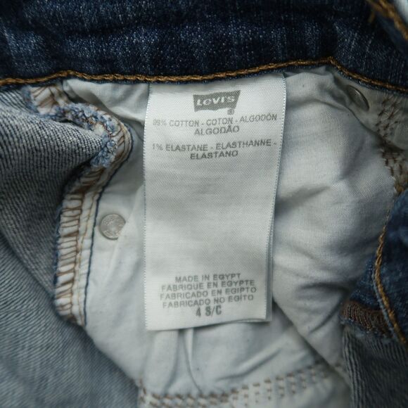 Levi's 505 Jeans Women's Size 4S Blue Mid-Rise Straight Denim 29" Inseam Stretch - Picture 10 of 16